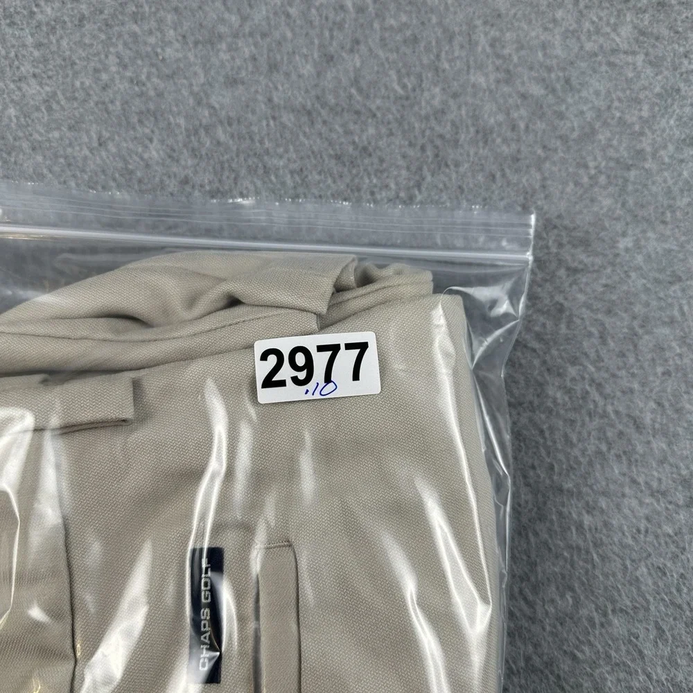 Chaps Golf 78 Khaki Performance Shorts Mens 36 Flat Front Polyester 9